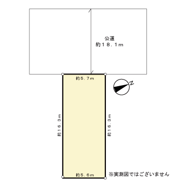 道道西野真駒内清田線（通称：手稲左股通、幅員約18.1ｍ）に面する整形地です