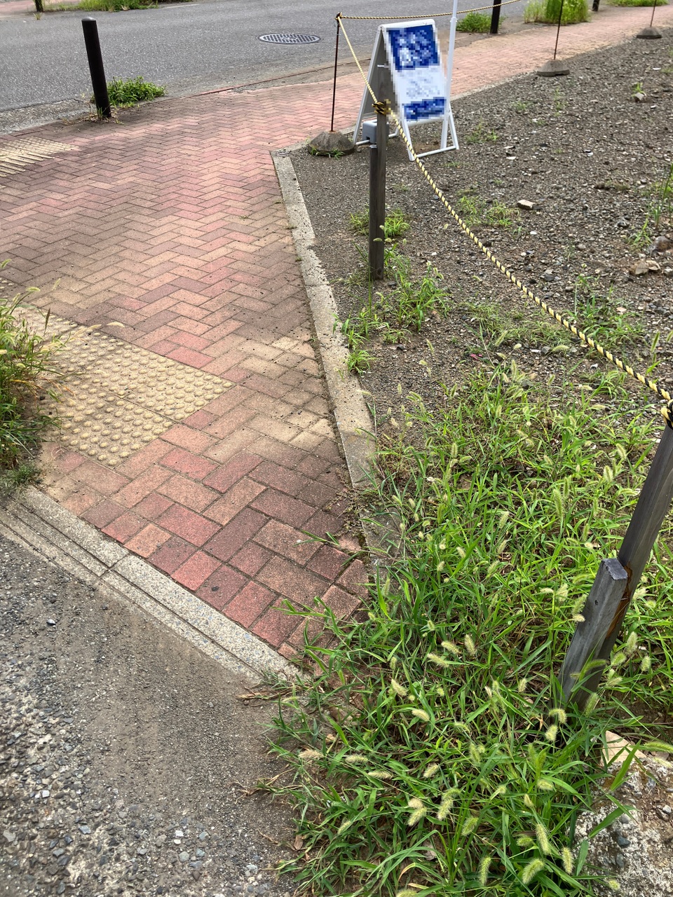 【前面道路を含む現地写真】南側前面道路には、車道との間に歩道が整備されています。茅ヶ崎市立浜之郷小学校まで徒歩15分、茅ヶ崎市立鶴嶺中学校まで徒歩16分です。