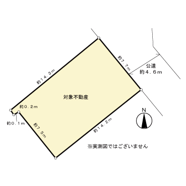 113.56㎡、34.35坪の土地です。