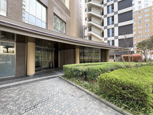 植栽が映えるエントランス