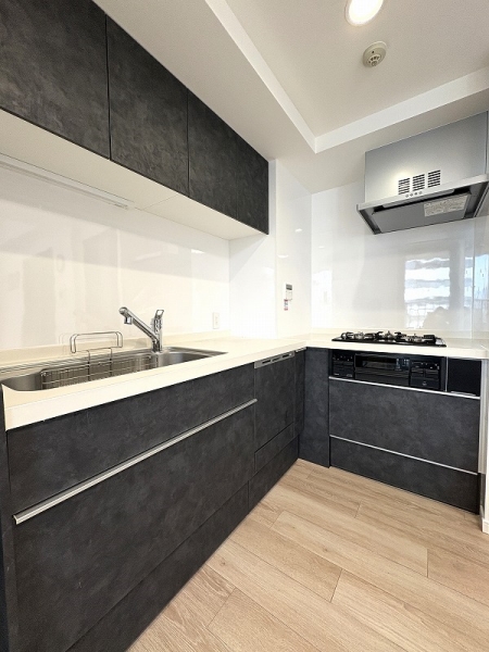 L字型のシステムキッチン