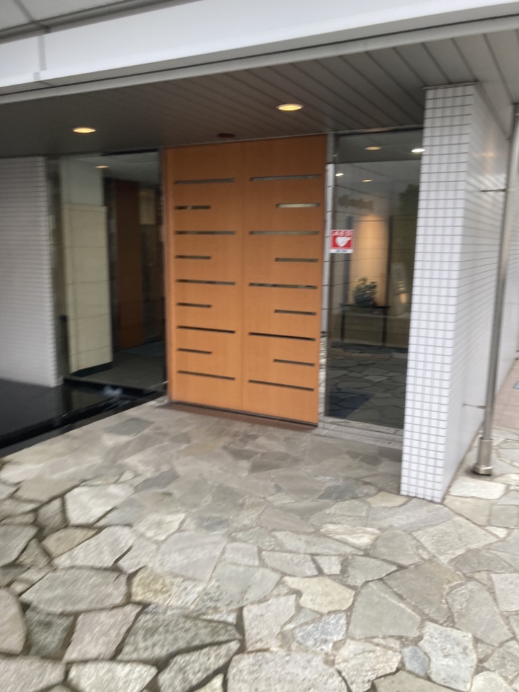 エントランス部分は屋根付きです。雨の日も慌てずに傘をさすことができます。段差が少なく、ベビーカーでもスムーズに出入りできそうです。
