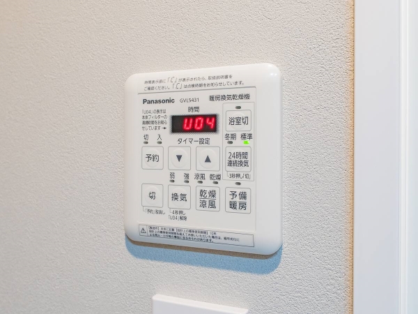 浴室乾燥機タッチパネル