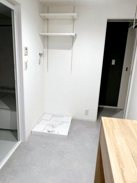家事動線に優れた洗面所（内装完了時写真）