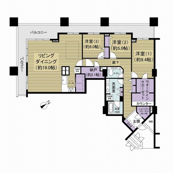 １４８．７４㎡の３LDKタイプ