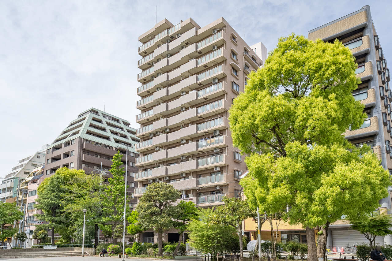 【現地外観写真】「入谷南公園」まで徒歩1分の立地。ちょっとした気分転換や、ペットとの散歩にも便利です。