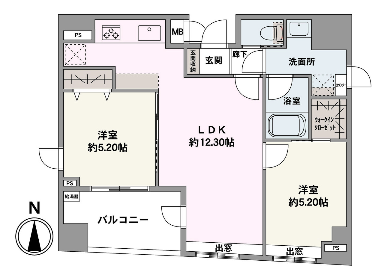 12階建の10階部分。開放感ある角住戸で、LDKや各洋室すべて南側からの採光が望める明るい間取りです。2026年5月に内装や水回りのリノベーションが実施されています。