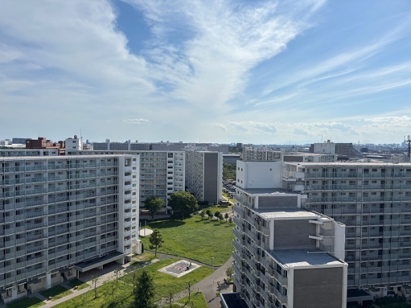 13階からの眺めは開放感があります