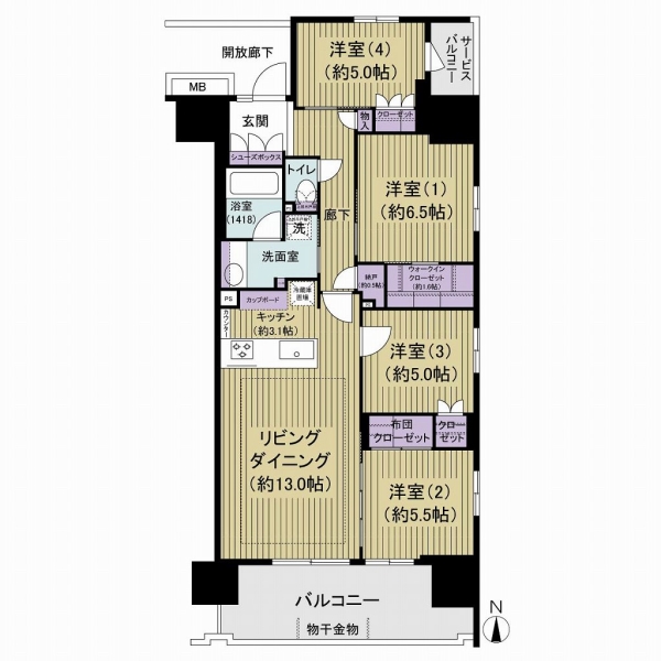 2025年3月築・南向き/角住戸につき全居室に窓があります