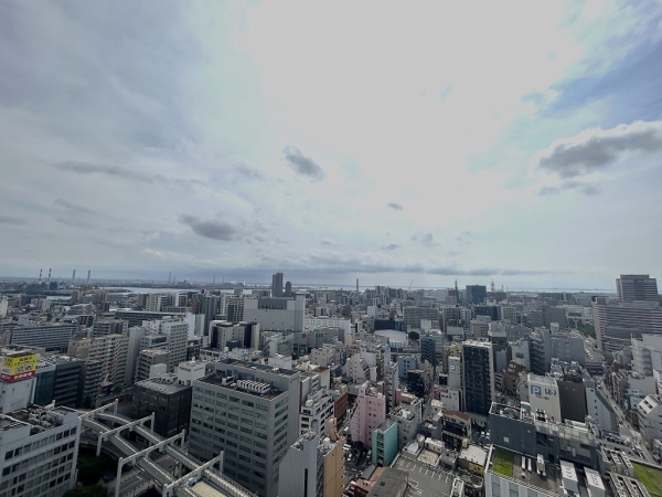 晴れた日にはバルコニーから海が望めます
