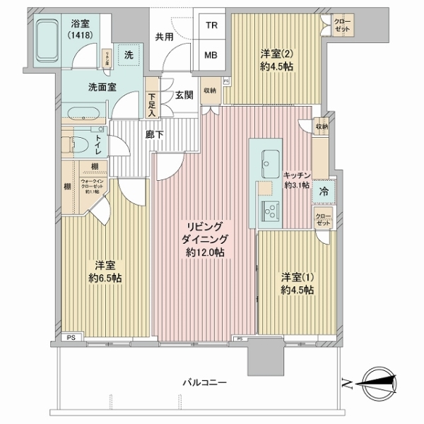 44階日当たり眺望の良いお部屋