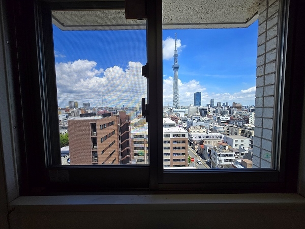 リビング小窓より望む東京スカイツリー