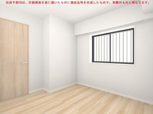 約5.0帖の洋室/完成予想CGです。