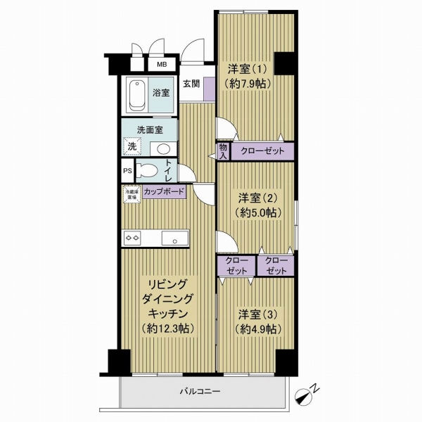 使いやすい全居室フローリングタイプ