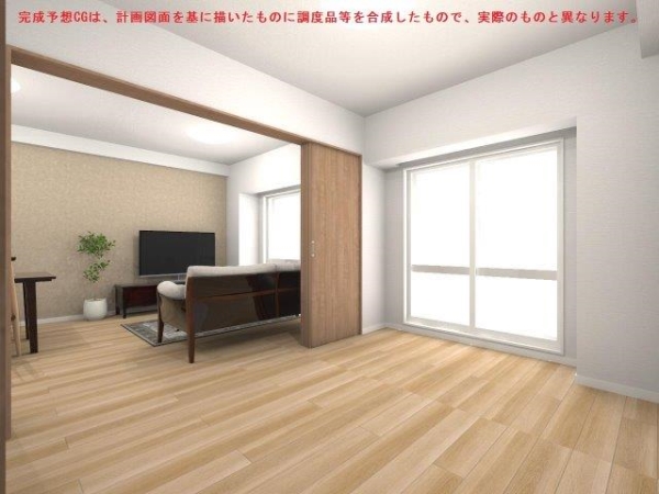 洋室3　6.0帖　引き戸となっており、LDと一体で利用可能