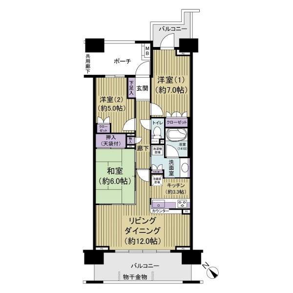 73.77㎡・ゆとりのある3LDK