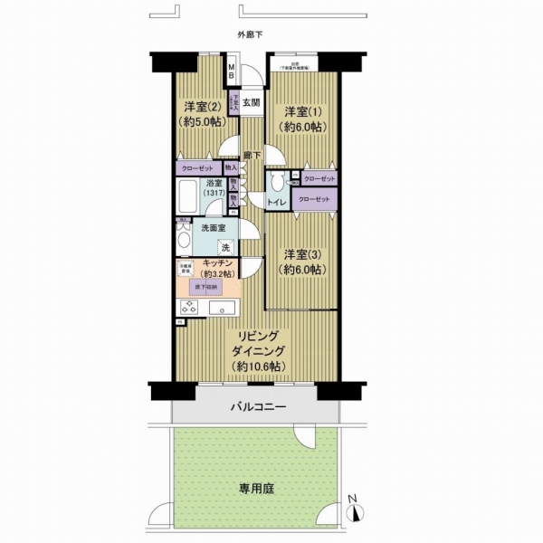 LD側は柱が外にでており、家具配置がしやすい間取りです！