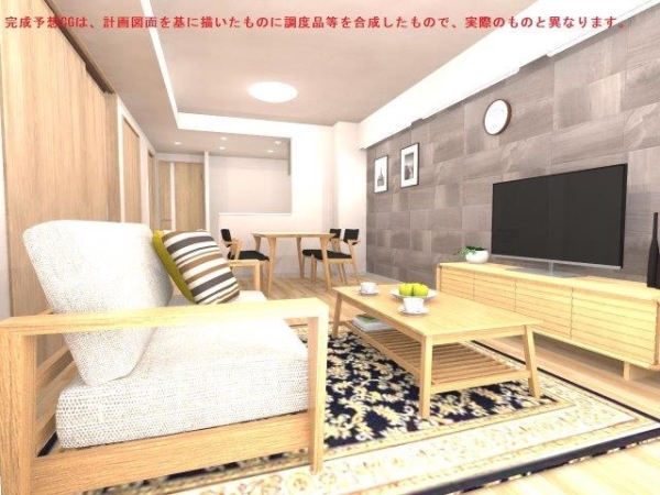 食事とくつろぎの空間が心地よくつながる、明るいリビングダイニング