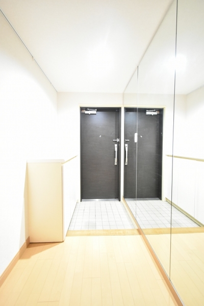 三面姿見付き玄関