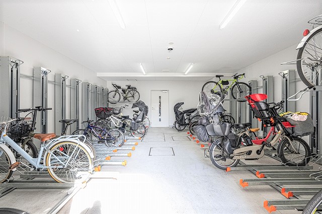 91台の自転車置場を完備！