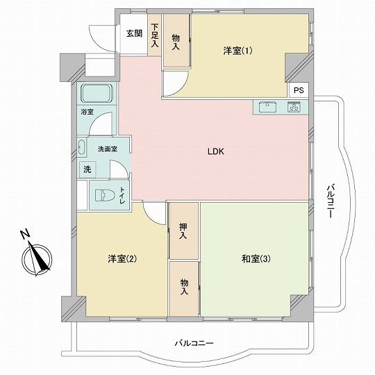 南東向きの３LDK