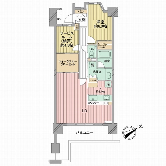 2SLDKへと間取り変更可能です(別途リフォーム費用がかかります)