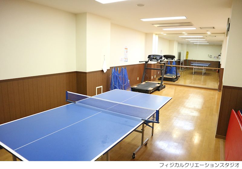 フィジカルクリエーションスタジオ。共用部分が充実しています。
