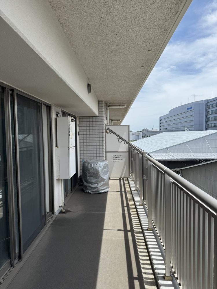 南向きのバルコニー