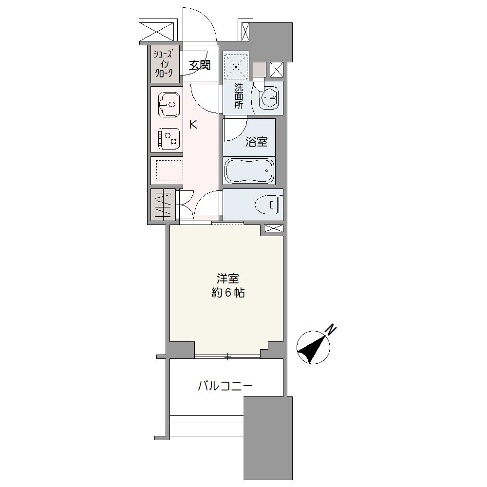 南東向き1K。居住用だけでなく投資用としてもご検討いただけます。
