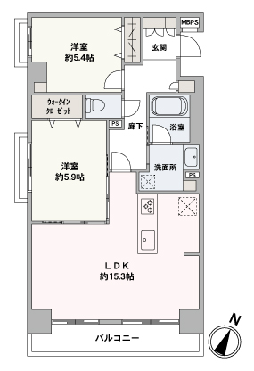 全洋室に収納を備え、居住空間を広く使うことが可能です。9階角住戸で陽当り・眺望・通風良好です。調理や片付けをしながら、ご家族とコミュニケーションがとれる対面式キッチンが採用されています。