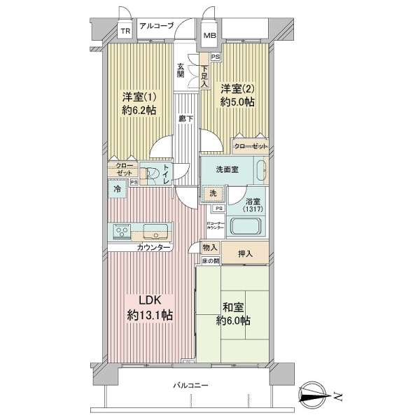 3階部分、67.76㎡の３LDKのお部屋です！