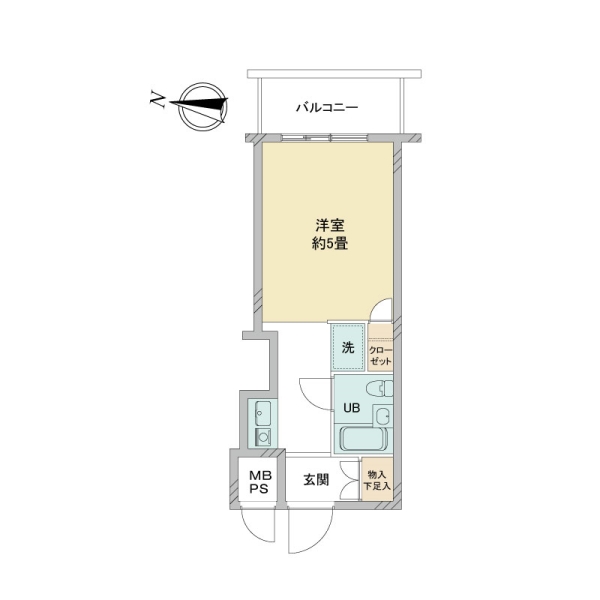 コンパクトで使いやすいワンルーム