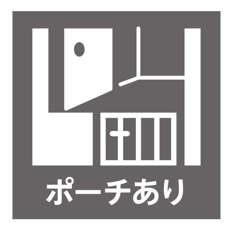 戸建て感覚の玄関ポーチ。