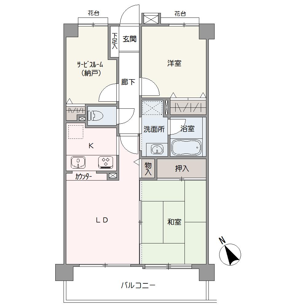 全居室に収納スペースが備わっているため、収納家具は最低限にお部屋づくりが可能です。家事をしながらご家族とのコミュニケーションがとれる対面式キッチンが採用されています。