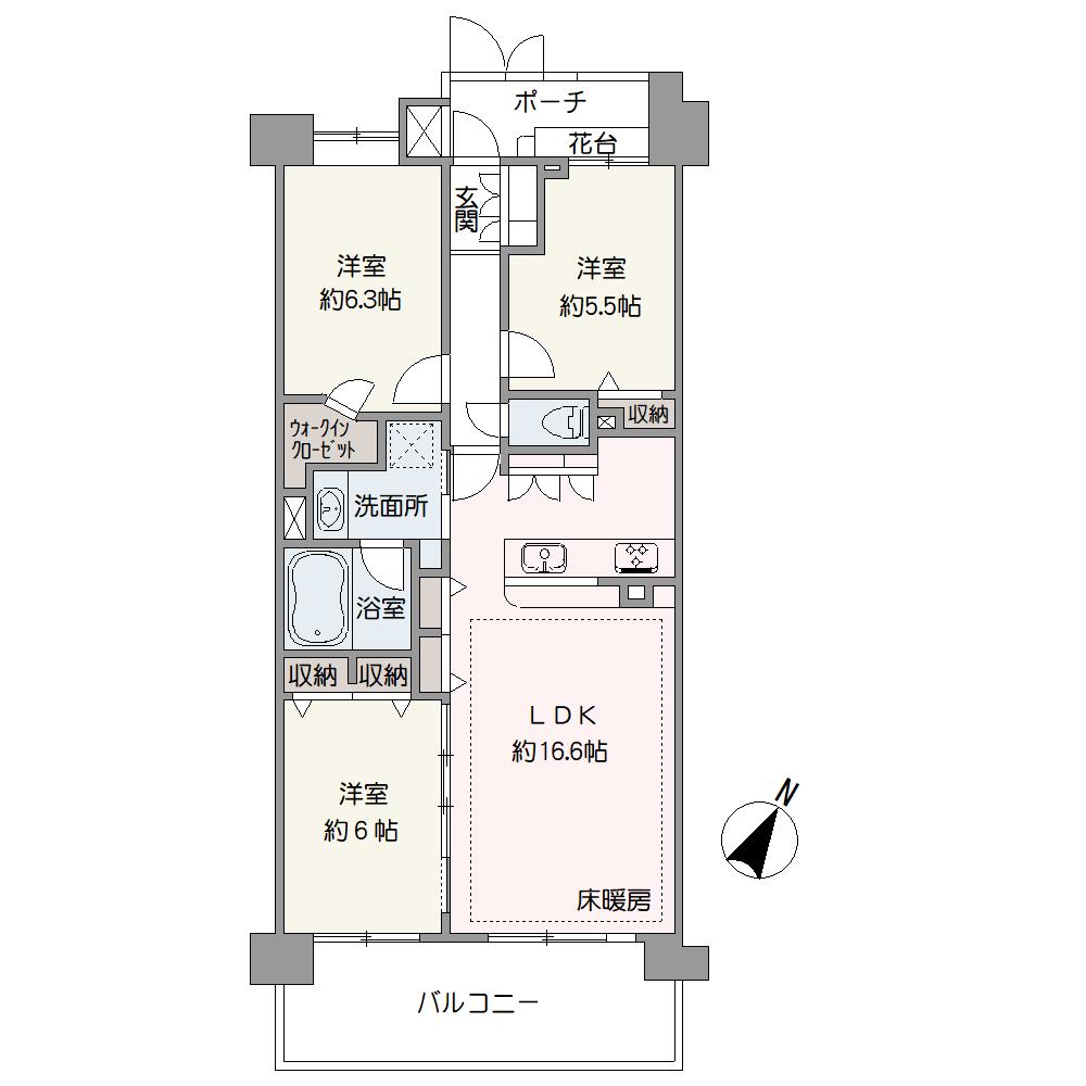 2026年1月中旬、新規内装リノベーション完了。キッチンと洗面室は隣接、家事動線の良い間取り設計です。全居室にWICを含む収納スペースが備わっており、住空間をすっきり保つことができそうです。