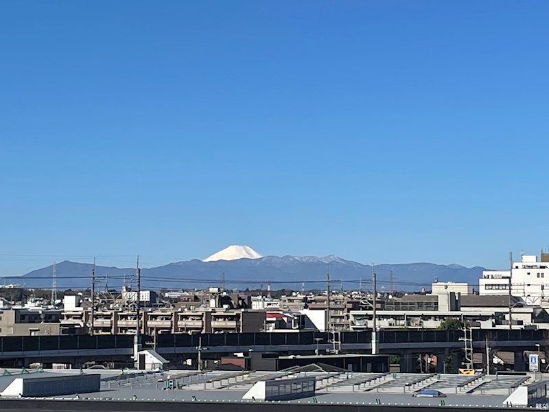 晴れた日には富士山を望む眺望