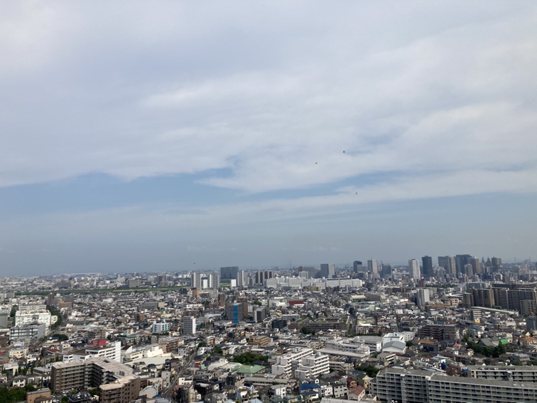 【住戸からの眺望】開放的な景色を見ながら、ご家族団らんの時間が過ごせます。※眺望は将来にわたって保証するものではありません。