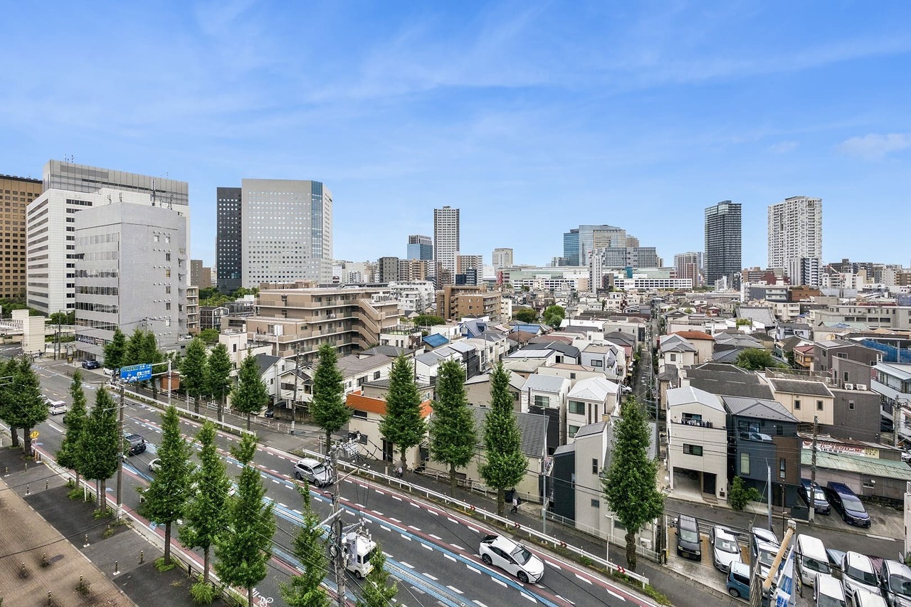 【住戸からの眺望写真】目の前に視界を遮る高い建物がなく、開放感のある眺望です。※眺望は将来にわたって保証するものではありません。※CG加工処理をしています。