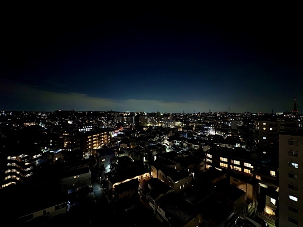 夜撮影　北向きの眺望