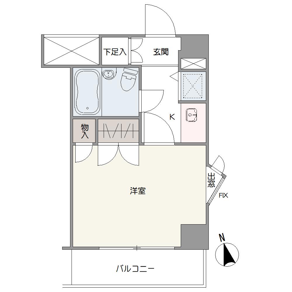 収納スペースが2ヶ所確保されています。南向き×角部屋なので、明るい陽光と風が入り込みます。一人暮らしにおすすめです。扉付きの洗濯機置場が設けられています。