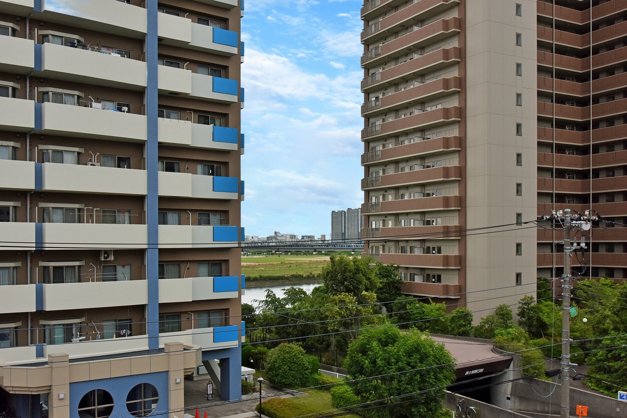 【住戸からの眺望写真】多摩川の自然を身近に感じることのできるマンションです。※眺望は将来にわたって保証するものではありません。