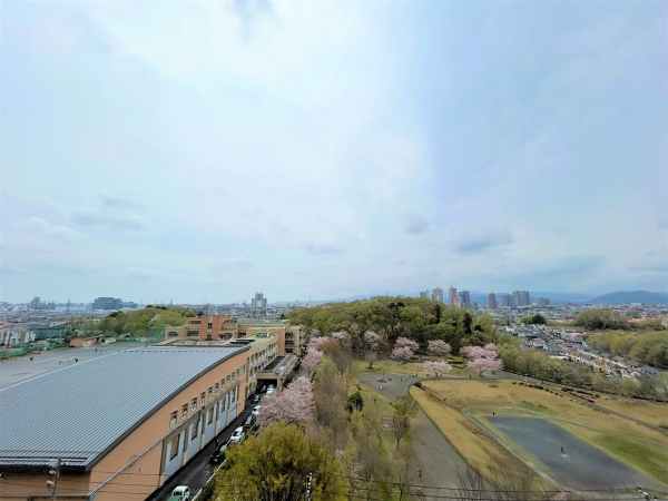 前面は公園、小学校のため遮るものがございません