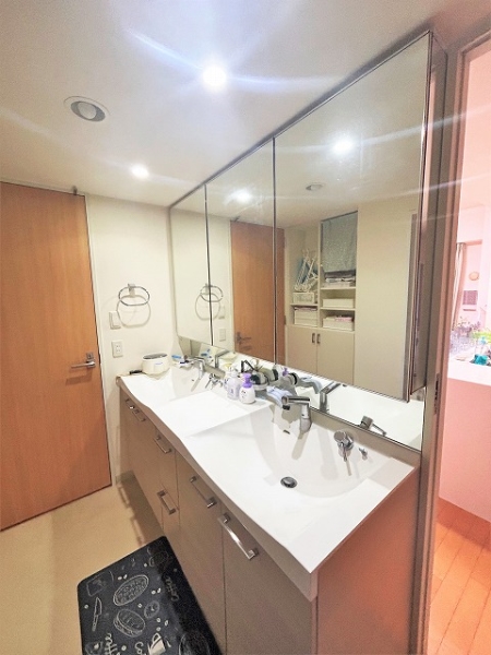 洗面台２台付の洗面台