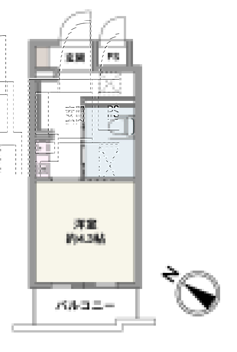南西向きのバルコニーが備わった住まい。最上階のため眺望・通風良好です。2023年10月、フローリングや水回りのリフォーム済みです。