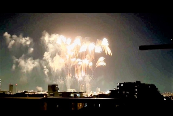 あつぎ鮎祭りの花火が綺麗に見えます！