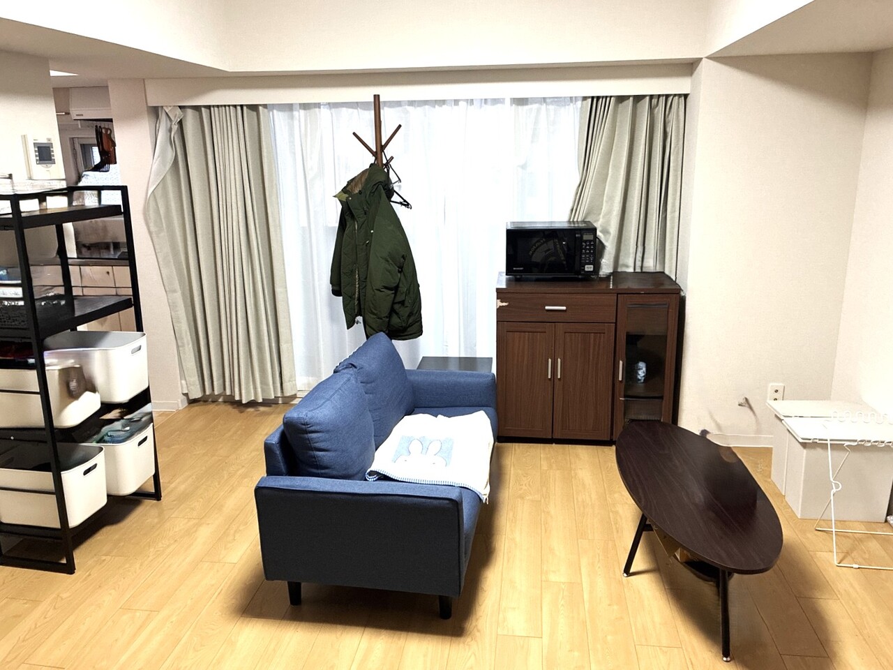 リビングは南・東の二面採光です