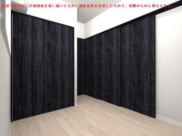 洋室（約3.4帖）収納完成予想CG画像