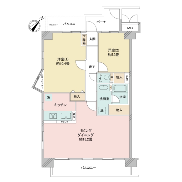 5階・南東向き