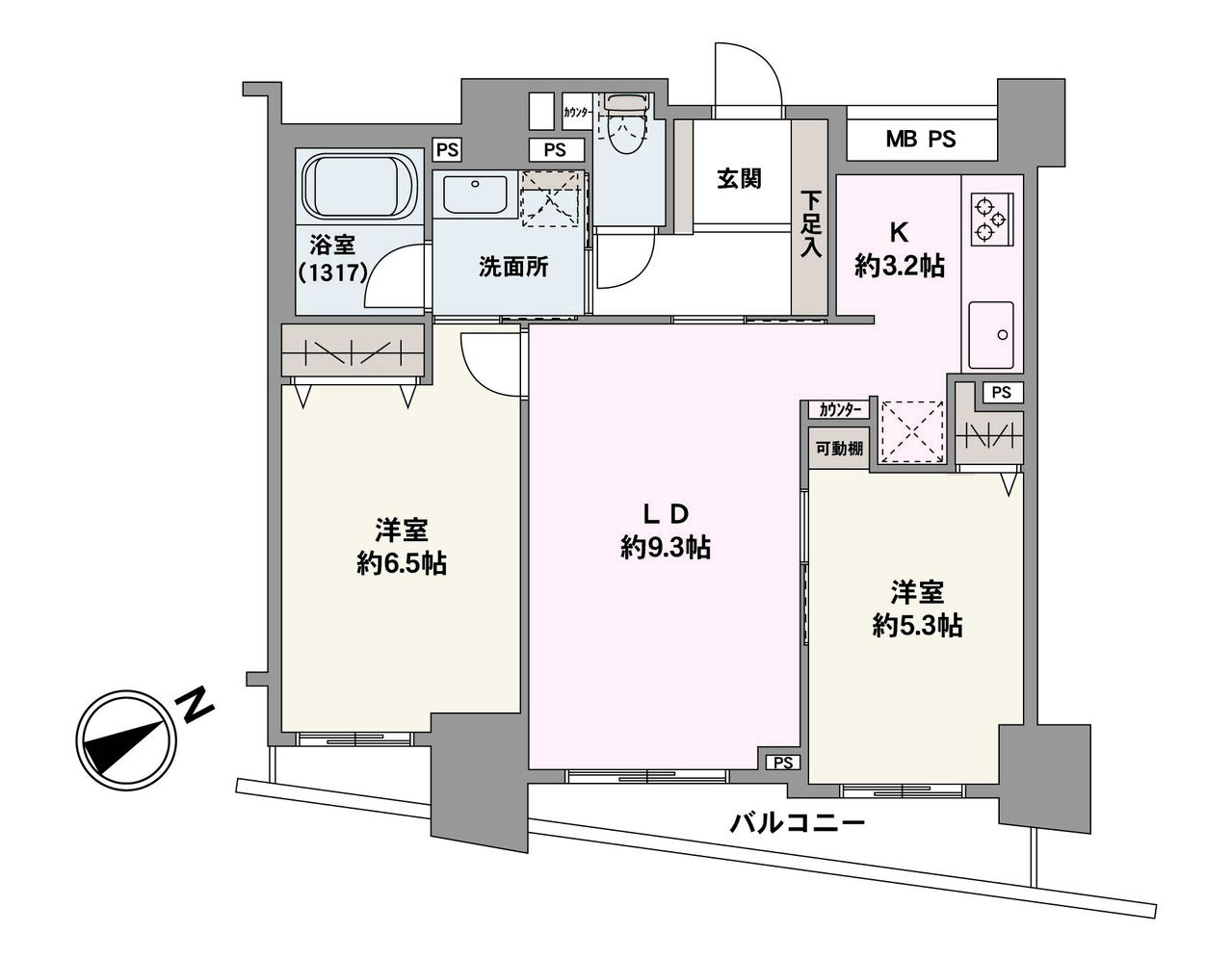 全居室南東向き×地上18階部分に位置する眺望良好な住まい。キッチンはリビング側から見えにくく、生活感が抑えられるクローズドタイプが採用されています。2026年5月リノベーション完了済みです。