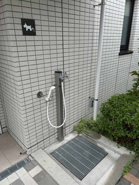 ペット足洗い場ございます